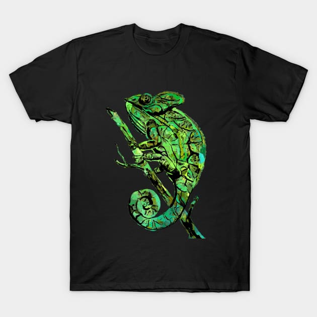 Very Green Chameleon T-Shirt by ZeichenbloQ